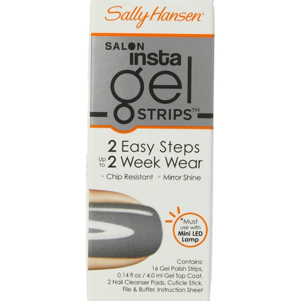 Hi Ho Silver - Solid silver print Sally Hansen Insta gel strips